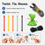 Reusable Silicone Twist Ties – 10 Piece Set