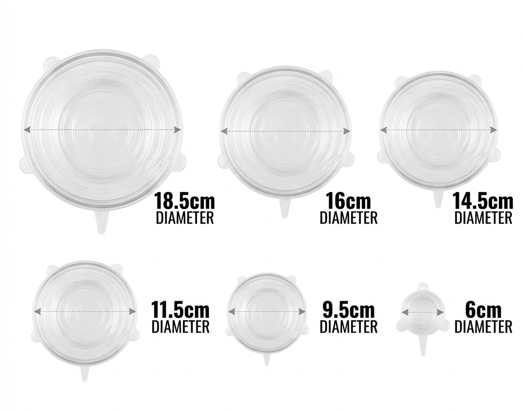 Silicone Stretch Lids – 6 Piece Set